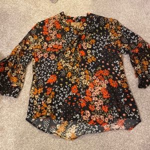Anthropologie Floral Blouse
